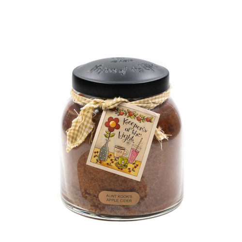 Aunt Kook's Apple Cider 34 oz. Papa Jar Keeper's of the Light Candle by A Cheerful Giver