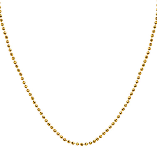 Fine Jewelry By The Lamp Stand: 16" Gold Plated 1mm Ball Chain - TLSJ BRAND