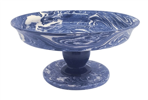 Cobalt Marble Ceramic Small Cookie Stand by Mariposa