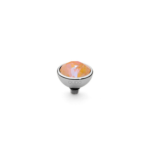 Peach Delite 10mm Silver Interchangeable Top by Qudo Jewelry