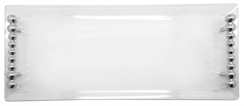 Pearled Handle Clear Acrylic Tray by Mariposa
