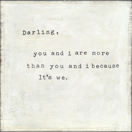 12" x 12" Darling,  You And I Small Print by Sugarboo Designs