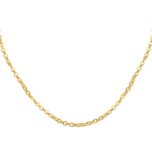 18" Gold Plated .6mm Cable Chain - TLSJ BRAND
