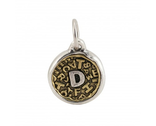 Letter "D" Scramble Insignia Charm by Waxing Poetic