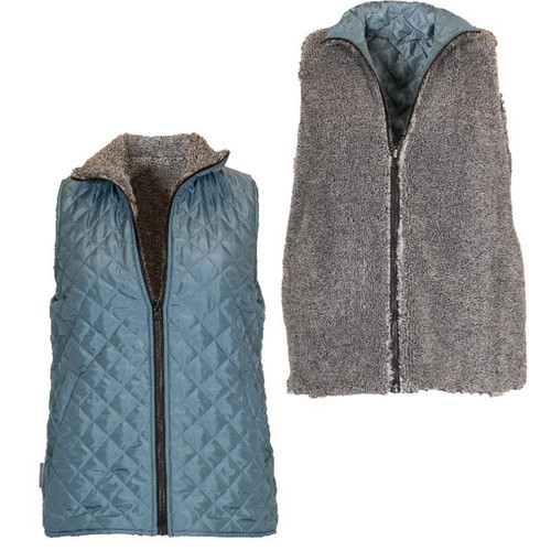 Medium Teal Reversible Vest by Simply Southern