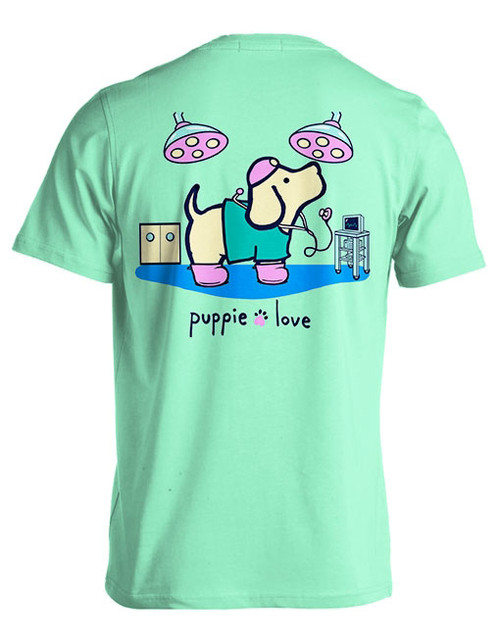 XXLarge Mint Green Nurse Pup Short Sleeve Tee by Puppie Love