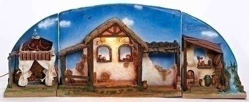 15" X 40" LED Village Display for 5" Scale Figurines - Fontanini