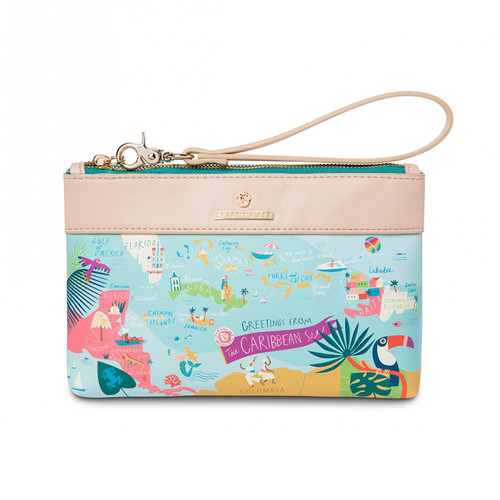 Caribbean Map Scout Wristlet by Spartina 449