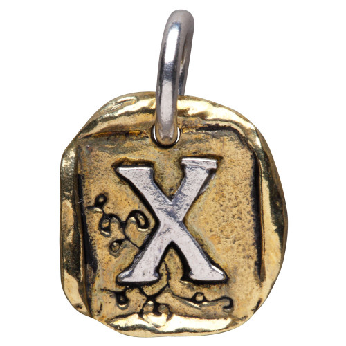 Letter "X" Gothic Insignia Charm by Waxing Poetic