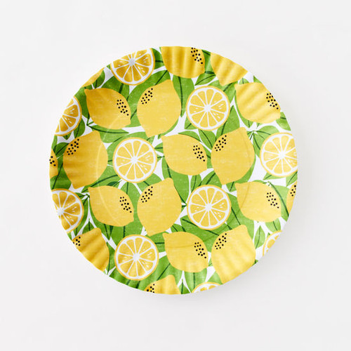 Large Overall Lemon Melamine 16" Platter by One Hundred 80 Degrees