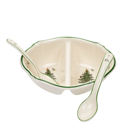 Christmas Tree 3-Piece Divided Serving Dish by Spode