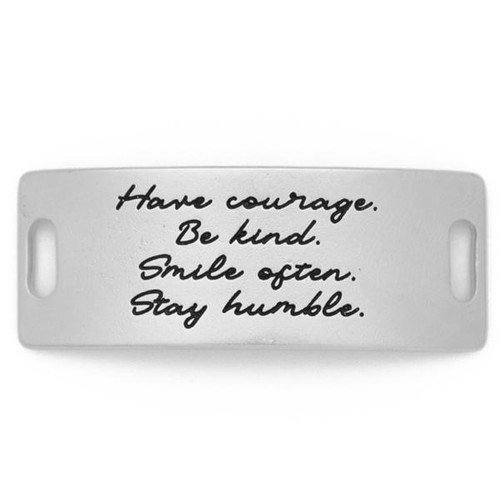 Have Courage Be Kind Essential Sentiment - Matte Silver - Lenny & Eva