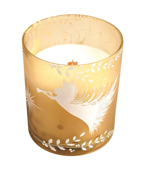 WoodWick Candles Sugar & Sprinkles Holiday Gold Decal Glass