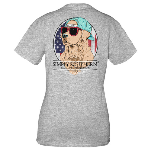 Large Heather Gray Freedom Short Sleeve Tee by Simply Southern