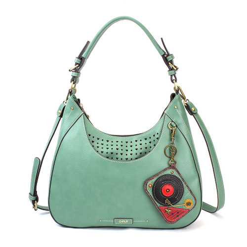 Teal Turntable Sweet Hobo Tote by Chala