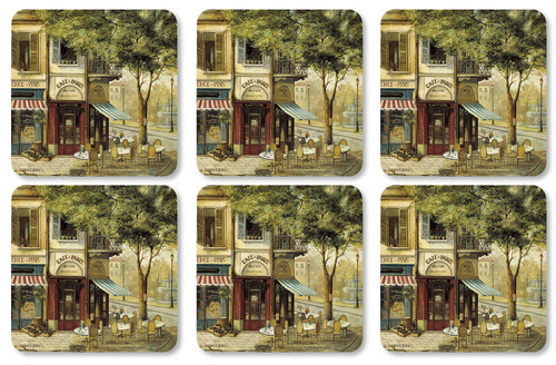 Set of 6 Parisian Scenes Coasters by Pimpernel