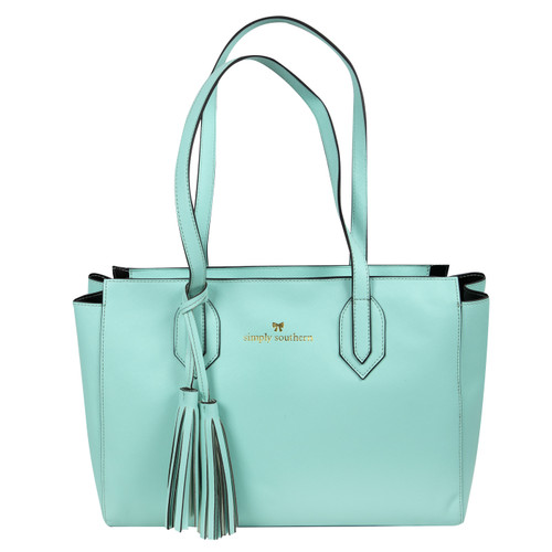 Teal Leather Purse by Simply Southern
