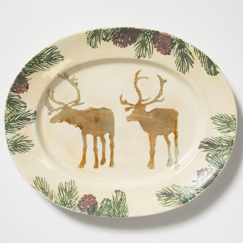 Vietri Foresta Moose Large Oval Platter