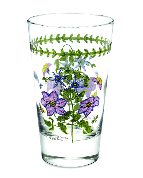 Botanic Garden Set of 4 Clematis Motif Hi-Ball Glasses by Portmeirion