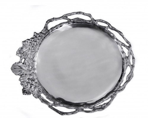 Grapevine Large Round Tray by Arthur Court