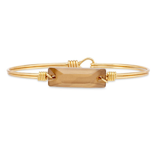 Petite Golden Hudson Gold Tone Bangle Bracelet by Luca and Danni