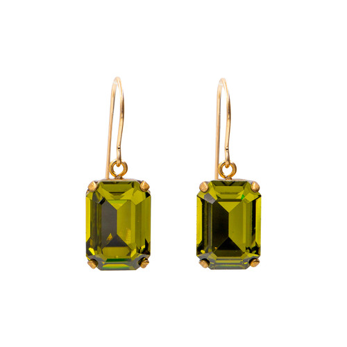Limited Edition Olivine Medium Square Earrings - Firefly Jewelry