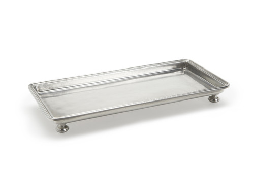 Footed Small Rectangle Service Tray by Match Pewter