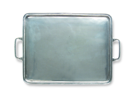 Extra Large Rectangle Tray with Handles by Match Pewter