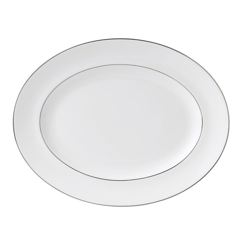 Signet Platinum Small Oval Platter by Wedgwood