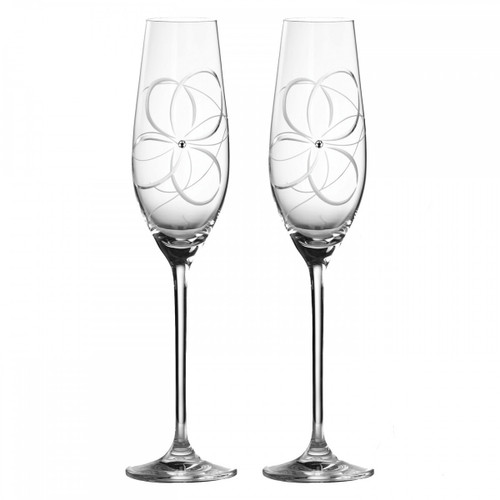 Many Happy Returns Toasting Flutes - Set of 2 - by Royal Doulton