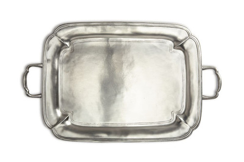 Parma Rectangle Tray with Handles by Match Pewter