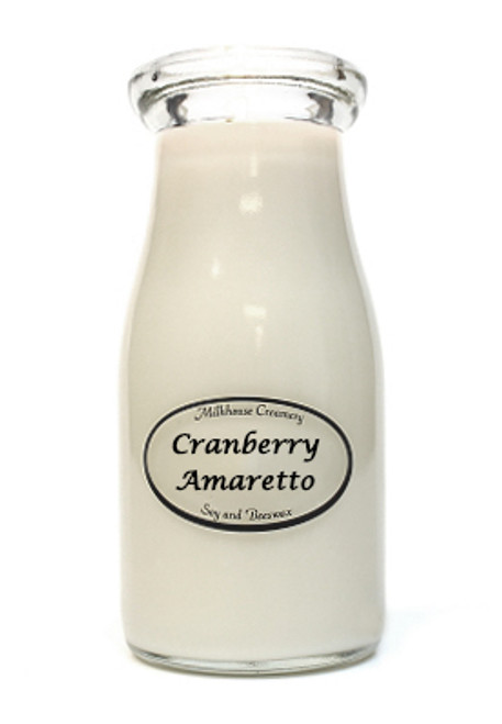 Cranberry Amaretto 8 oz. Milkbottle Candle by Milkhouse Candle Creamery
