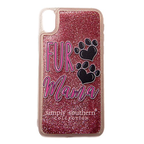 Fur Pink Liquid Glitter iPhone XS Max Phone Case by Simply Southern