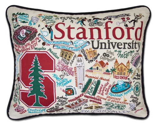 Stanford University Embroidered Pillow by Catstudio