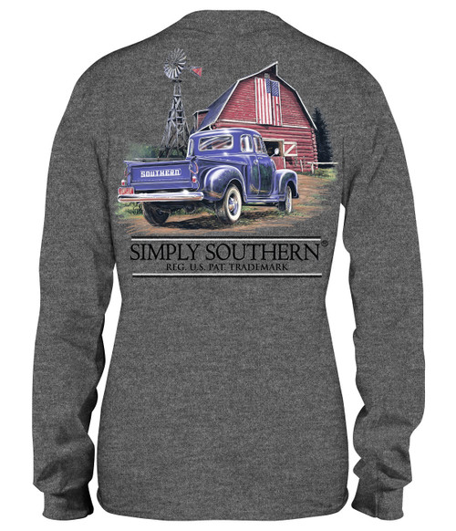Xlarge Truck Dark Heather Gray Unisex Long Sleeve Tee by Simply Southern