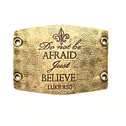 Do Not Be Afraid - Large Brass Sentiment - Lenny & Eva