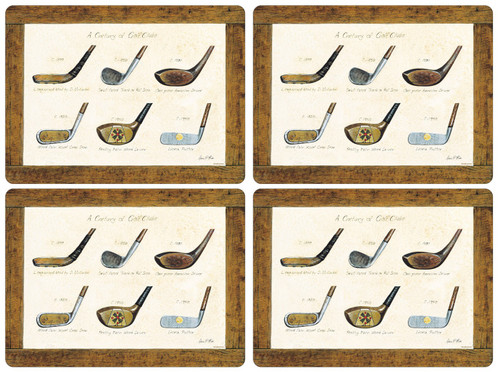 Set of 4 A History of Golf Placemats by Pimpernel