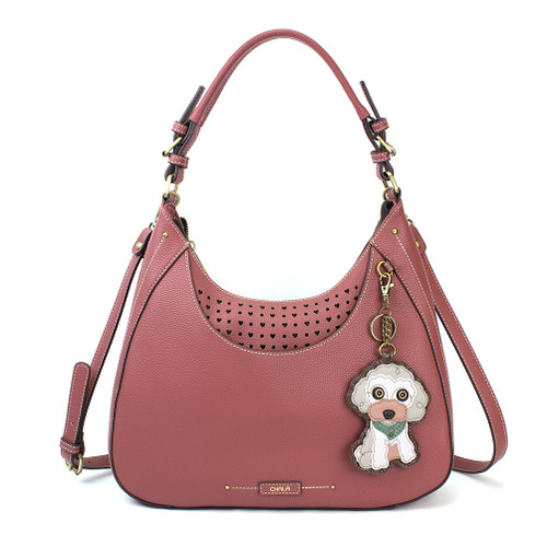 Rose Poodle Sweet Hobo Tote by Chala