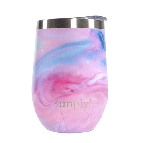 12 oz. Pink Marble Tumbler by Simply Southern