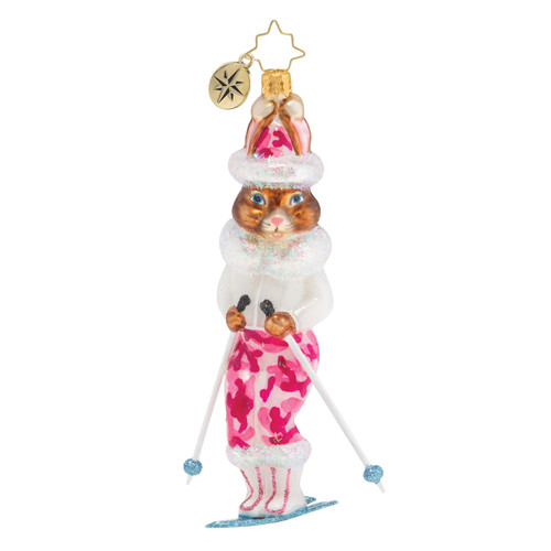 Skiing Snow Bunny Ornament by Christopher Radko