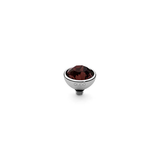 Burgundy 10mm Silver Interchangeable Top by Qudo Jewelry