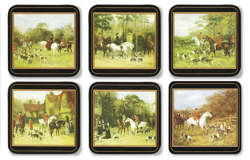 Set of 6 Tally Ho Coasters (Assorted) by Pimpernel
