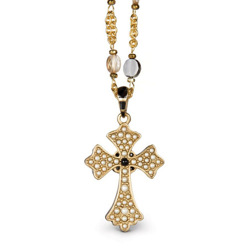 Jay Strongwater Abigail Cross Pendant Necklace