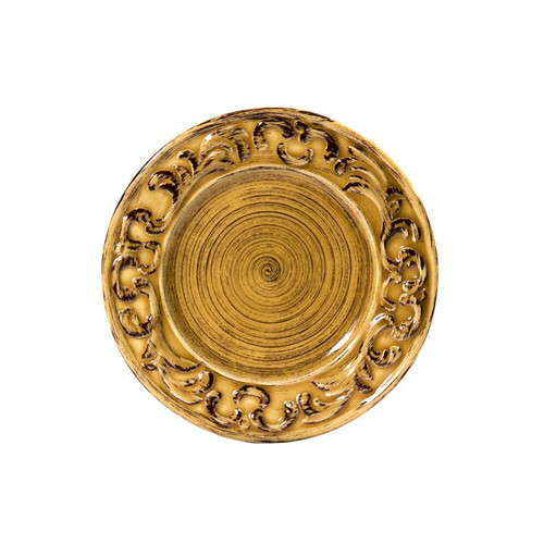 (B) Baroque Honey Salad Plate 8.5"D - Set of 4 - Intrada Italy