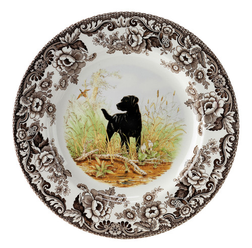 Woodland Black Labrador Retriever Dinner Plate by Spode