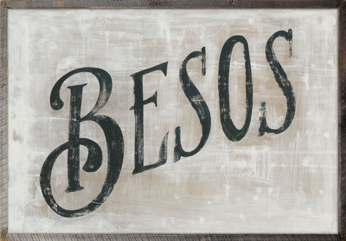 46" x 35" Besos Art Print with Grey Wood Frame by Sugarboo Designs