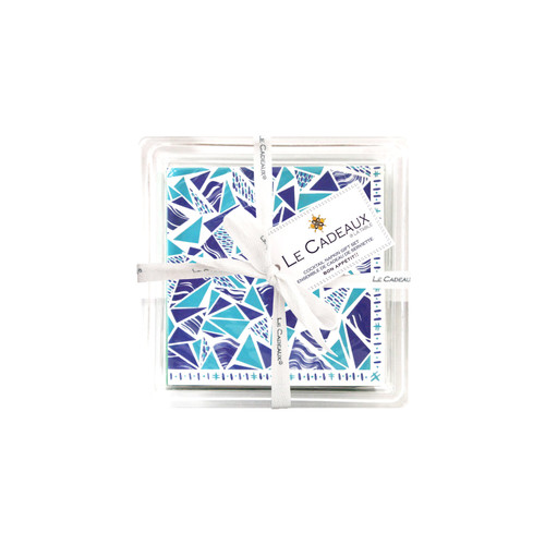 Santorini Patterned Paper Cocktail with Acrylic Holder Gift Set (Pack of 30) by Le Cadeaux