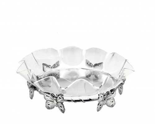 PRE-ORDER - Available Late May - Butterfly Stand Acrylic Bowl 16" by Arthur Court