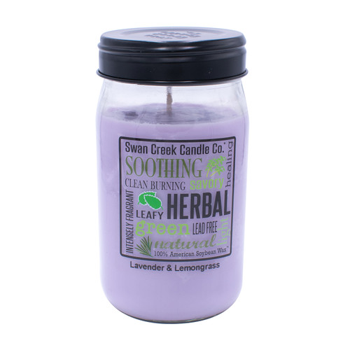Lavender & Lemongrass 24 oz. Swan Creek Kitchen Pantry Jar Candle