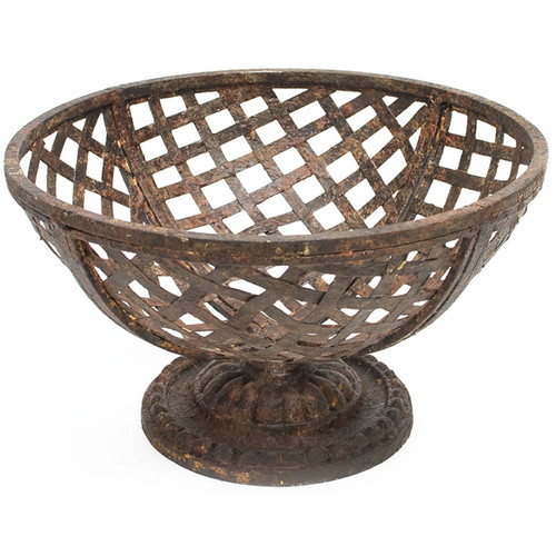 PRE-ORDER - Available July - Metal Basket On Pedestal by Aidan Gray